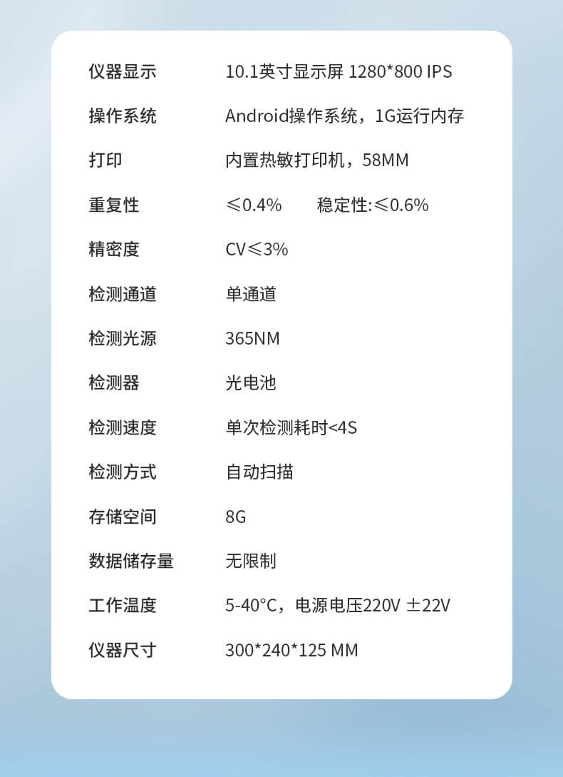 抗生素定量檢測儀